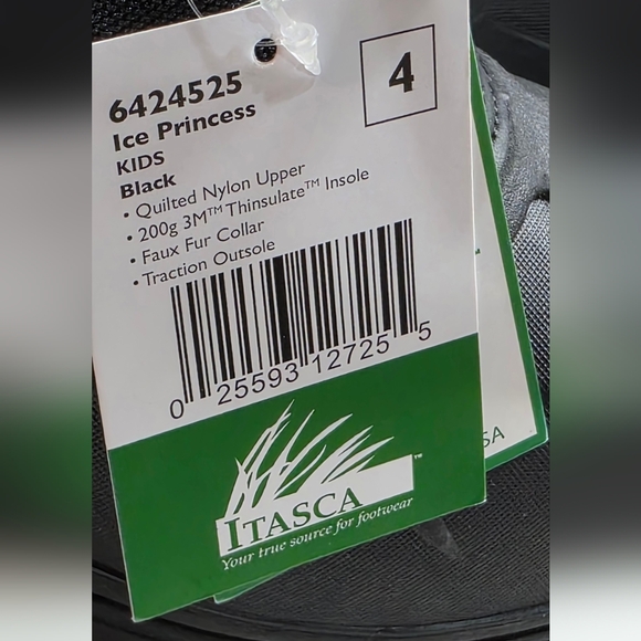 342 Itasca Ice Princess Youth Grway Winter Snow Boots - Picture 5 of 5